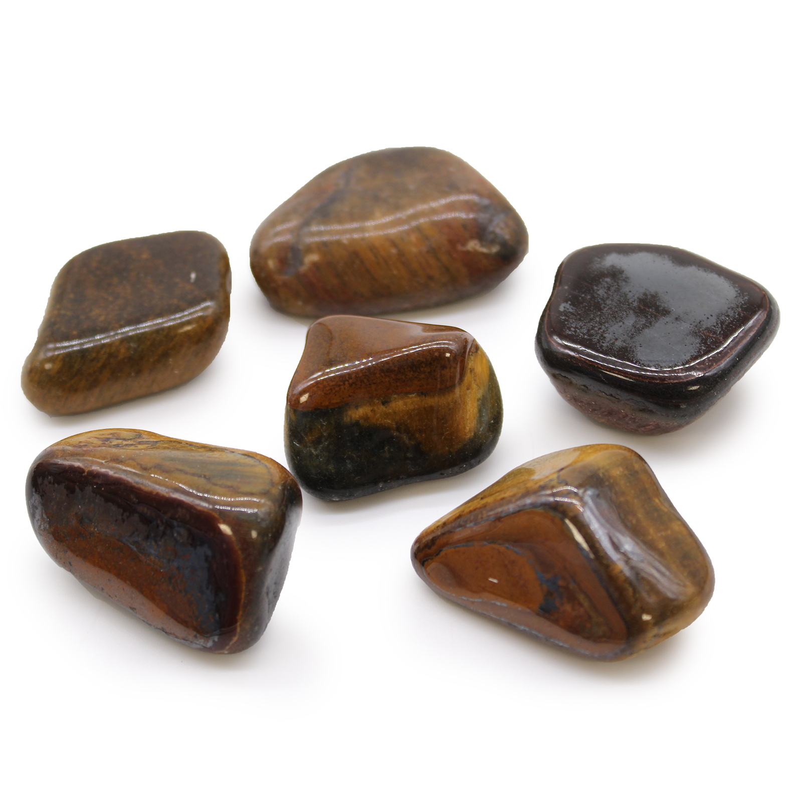 Large Tumble Stones - Tigers Eye - Varigated