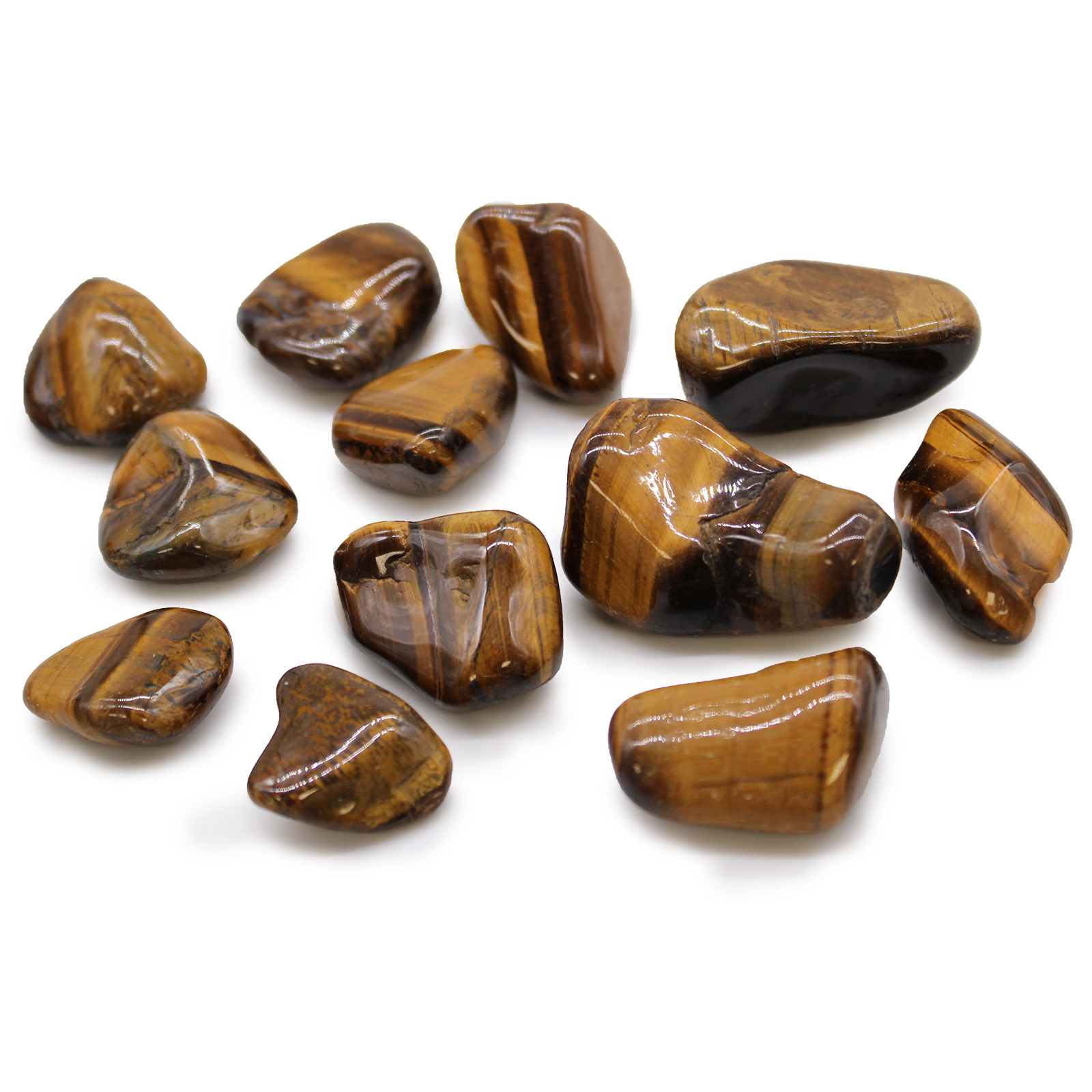 Medium Tumble Stones - Tigers Eye - Golden