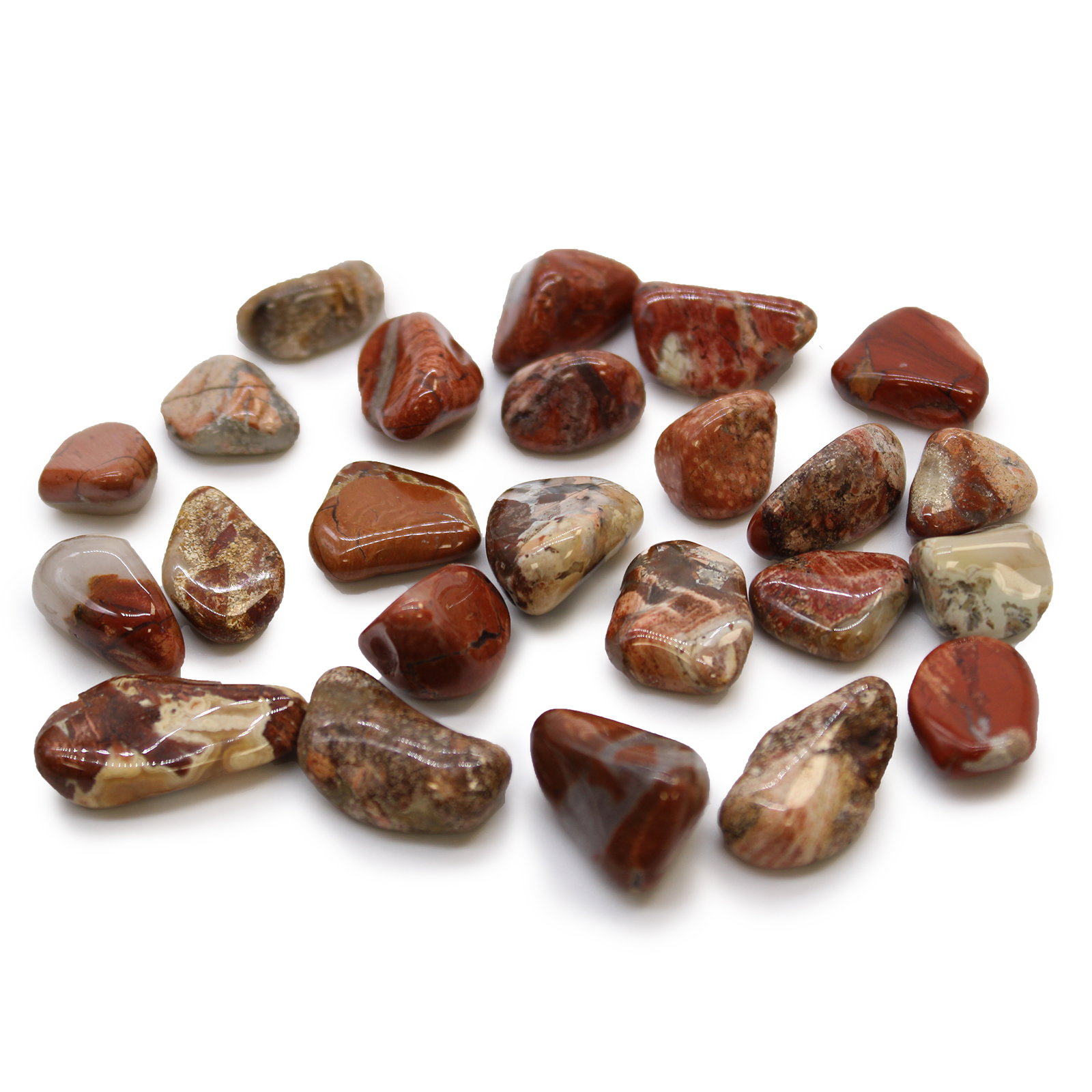 Small Tumble Stones - Light Jasper - Brecciated