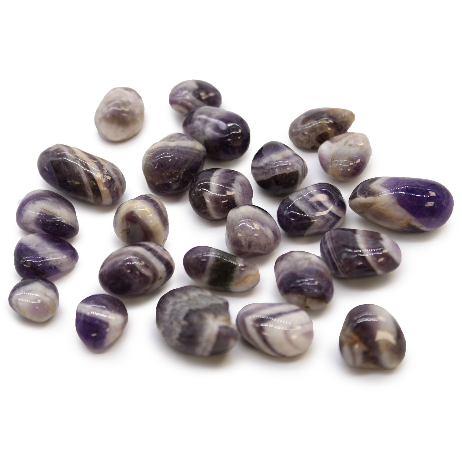 Small Tumble Stones - Amethyst - Chevron