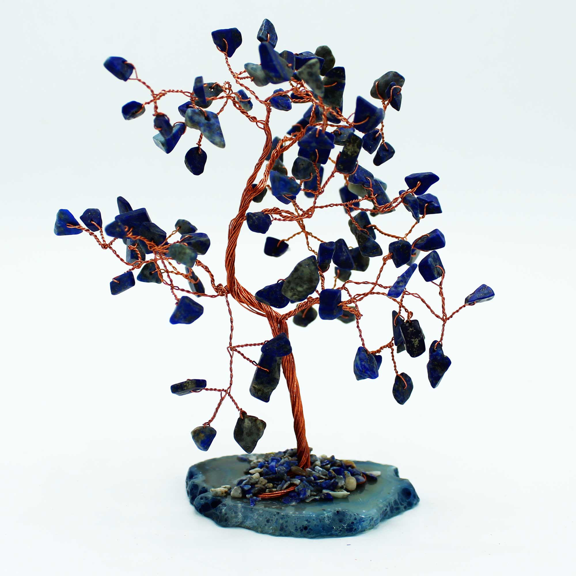Gemstone Tree - Sodalite on Blue Agate Base Large